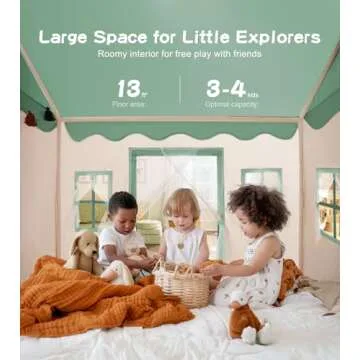 Little Dove Play Tent with Mat and Star Lights