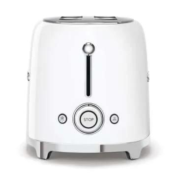 Smeg Retro 4-Slice Toaster White with Wide Slots