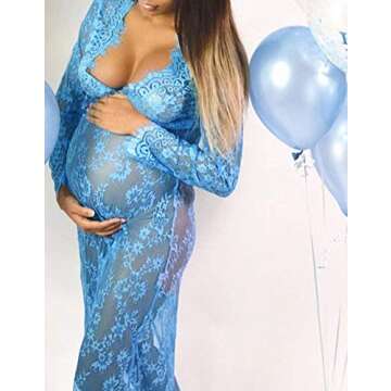 Saslax Lace Maternity Gown for Stunning Photoshoots