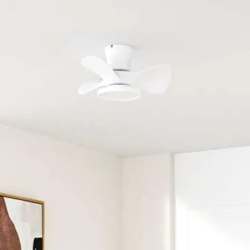 ocioc Quiet Ceiling Fan with LED Light - 22 Inch, Remote Control for Year-Round Comfort