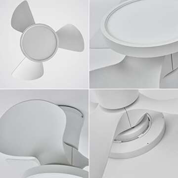 ocioc Quiet Ceiling Fan with LED Light for All Rooms