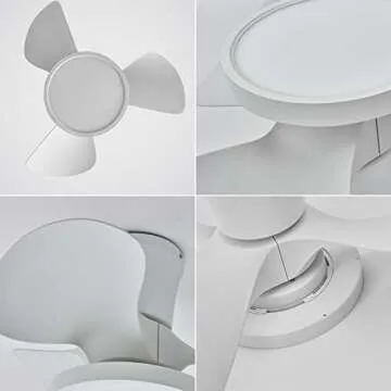 ocioc Quiet Ceiling Fan with LED Light for All Rooms