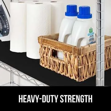 GORILLA GRIP ShelfGuard Wire Shelf Liner Compatible with Amazon Basics Shelving Unit, Set of 4 Waterproof Liners for Organizing Metal Rack Shelves, Kitchen Cabinets, Cupboard, Pantry, 18x36 Black