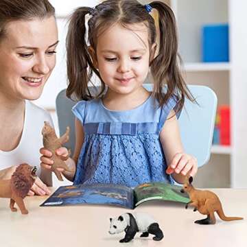 8 Safari Animal Figures - Realistic Jungle Toys for Kids