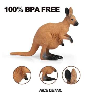 8 Safari Animal Figures - Realistic Jungle Toys for Kids