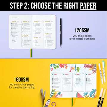 B6 Bullet Dotted Journal Notebook by STM | Thick Bleedproof 160gsm Paper, 215 Pages | Lay Flat Vegan Leather Hardcover | 2 Bookmarks, Printed Page numbers | Black Pen | 4.9 x 6.9 in | Charcoal