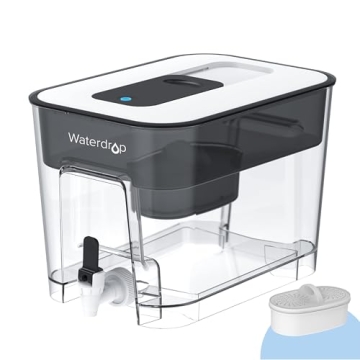 Waterdrop 200-Gallon Long-Life 40-Cup Large Water Filter Dispenser with 1 Filter, for Home and Offic...