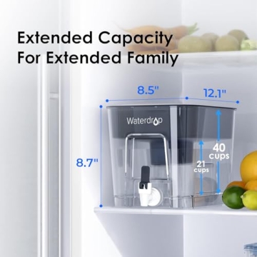 Waterdrop 40-Cup Water Filter Dispenser for Clean Hydration