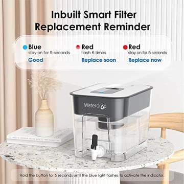 Waterdrop 40-Cup Water Filter Dispenser for Clean Hydration