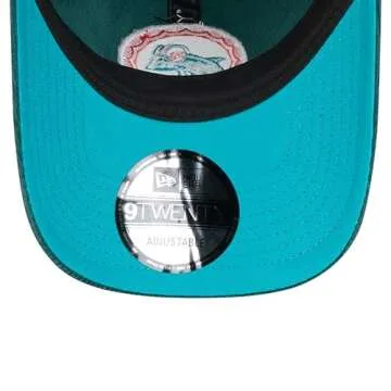 Shop New Era Aqua Miami Dolphins Adjustable Hat Today