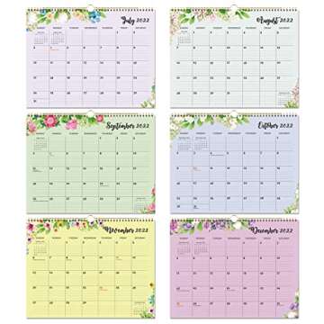 2022 Calendar - Monthly Wall Calendar, Jul 2021 - Dec 2022, 15" x 11.6", Twin-Wire Binding & Large Blocks, Perfect for School, Office & Home Planning Green