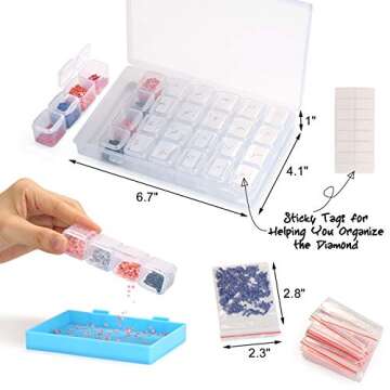 Fixm 117 Pcs Diamond Painting Tools Kit for Beginners