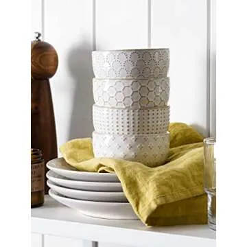 LE TAUCI Small Ceramic Bowls - Set of 4, 7 Oz Dipping Bowls