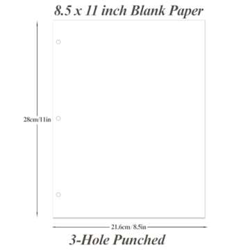 A4 Blank Paper Refill, 100 Sheets 200 Pages for Organizing