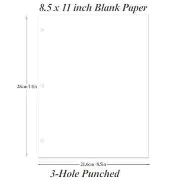 A4 Blank Paper Refill, 100 Sheets 200 Pages for Organizing