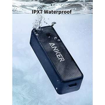 Anker Soundcore 2, 12W Dual-Driver, Portable Bluetooth Speakers for Daily Use, and Wireless , Extended Battery Life, 24-Hour Playtime, IPX7 Water Resistant, Built in Mic, 66 ft Bluetooth Range- Blue