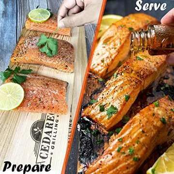 Grilling Planks Set - 8 Natural Cedar Boards Gift Set