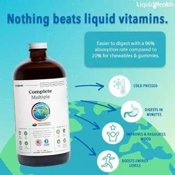 LIQUIDHEALTH 32 Oz Liquid Multivitamin for Adult Men & Women - Complete Multiple, Natural Immune Sup...