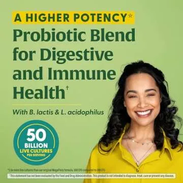 MegaFood MegaFlora Probiotic Plus - Probiotics for Women and Men - 50 Billion CFUs & 14 Strains - Probiotics for Digestive Health & Immune Support - Vegan - Made Without 9 Food Allergens - 60 Caps