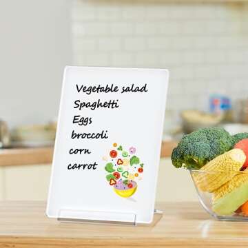 MaxGear Desktop Glass Dry Erase Board, Small Dry Erase Whiteboard with Stand 9.45" x 6.69", Toughened Glass Whiteboard for Desk with Erase, Acrylic Planner Memo Notepad to Do Lists for Office, Home