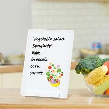 MaxGear Desktop Glass Dry Erase Board, Small Dry Erase Whiteboard with Stand 9.45" x 6.69", Toughened Glass Whiteboard for Desk with Erase, Acrylic Planner Memo Notepad to Do Lists for Office, Home