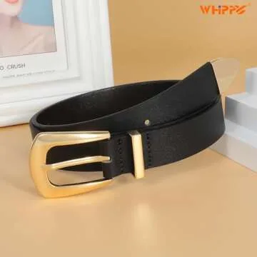 WHIPPY Women Leather Belt for Jeans and Dresses