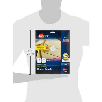 Avery Matte White Round Labels, 400 Stickers, Easy Customize