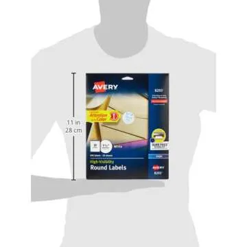 Avery Matte White Round Labels, 400 Stickers, Easy Customize