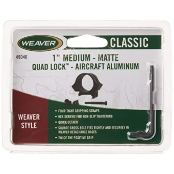 Weaver Quadlock 1-Inch Medium Scope Rings - Durable & Affordable