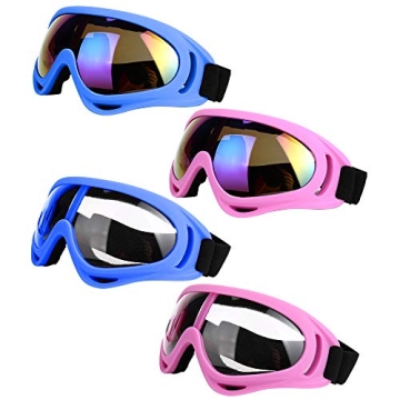 LJDJ Ski Goggles Pack of 4 - UV 400 Protective Outdoor Sunglasses