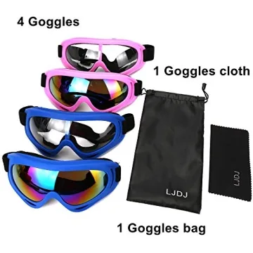 UV 400 LJDJ Ski Goggles Pack of 4 for All Ages