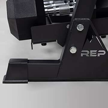 REP FITNESS Ergo Dumbbell Set with Rack for Home Gyms