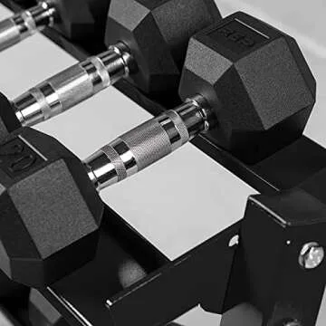 REP FITNESS Ergo Dumbbell Set with Rack for Home Gyms