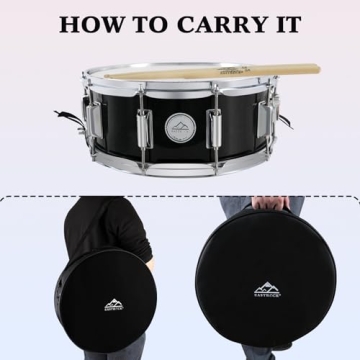 EASTROCK Snare Drum Set for Students with Gig Bag