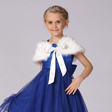 FakeFace Flower Girls Shawl for Weddings and Parties