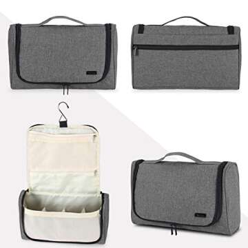 Teamoy Travel Storage Bag Compatible with Dyson Airwrap Styler, Portable Travel Organizer for Airwrap Styler and Attachments, Gray