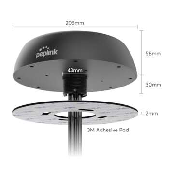 Peplink Cellular and WiFi Antenna Mobility 42G 5G/LTE 2x2 MIMO Dual Band (2.4GHz & 5GHz) External Ro...