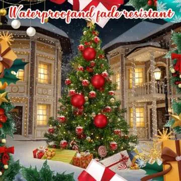 Liliful 4 Pieces 5.9 Inch Large Outdoor Christmas Ornaments Plastic Jumbo Fillable Balls Ornament Big Xmas Tree Hanging Decoration for Home Outside Holiday Lawn Yard Party (Glitter Red)