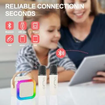 Mini Karaoke Machine for Kids and Adults with Bluetooth