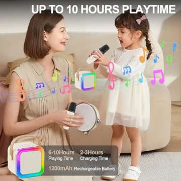 Mini Karaoke Machine for Kids and Adults with Bluetooth