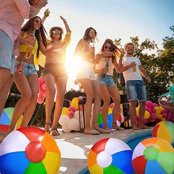 Jishi Beach Balls 12-Pack Kids Summer Fun Inflatable Toys