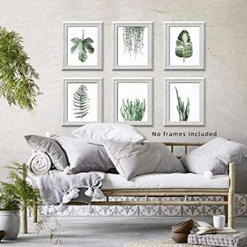 Plant Prints Unframed Poster Set 6 - Botanical Art Decor