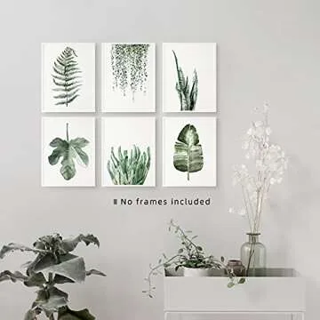 Plant Prints Unframed Poster Set 6 - Botanical Art Decor