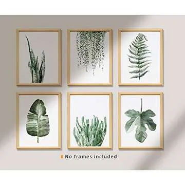 Plant Prints Unframed Poster Set 6 - Botanical Art Decor