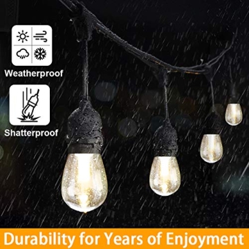 Mlambert Solar String Lights - 48ft Outdoor Remote LED