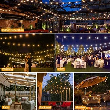 Mlambert Solar String Lights - 48ft Outdoor Remote LED