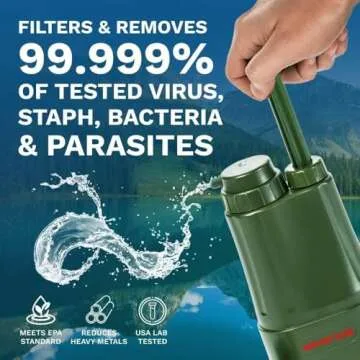 Survivor Filter PRO Extender Series - Portable Water Filter Pump with Extra Replacement Filters