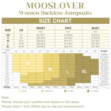 MOOSLOVER Women Strappy Backless Workout Jumpsuit