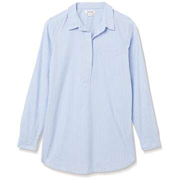 Goodthreads Women's Relaxed Fit Lightweight Cotton Popover Tunic