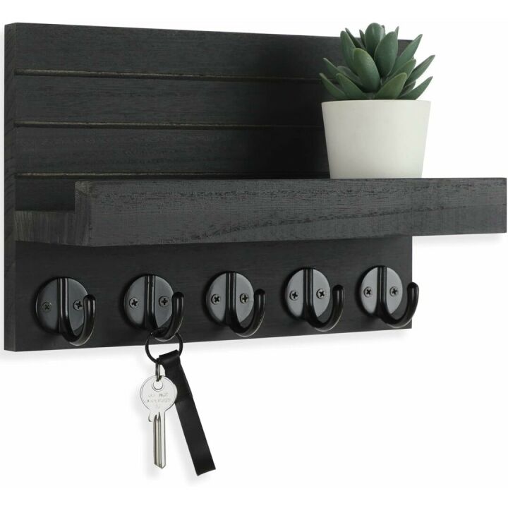 Elegant Key Holder & Mail Organizer with Shelf